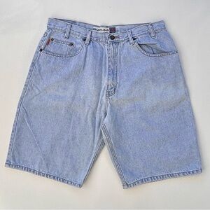 Vintage 90’a Bugle Boy 760 Baggy Denim Jean Shorts Faded Size Men’s 34 Skater